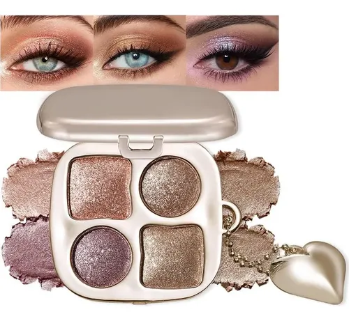 Paleta De Sombras Glitter 4 Colores Lzmyttbd C06