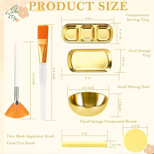 Set De 23 Bowls Para Tratamiento Facial En Acero Inoxidable
