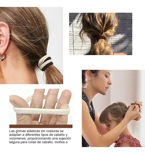 # 136pcs Gomitas Cabello Donas Maquillaje Mujer Ligas .z