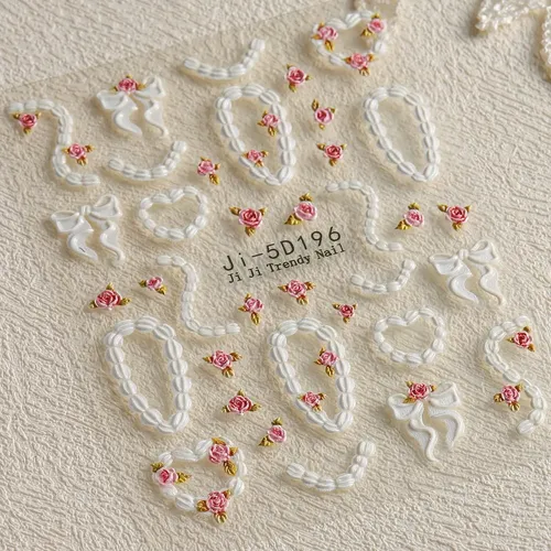 Adhesivo Para Decoración De Uñas Fspronail Cream, 5 Unidades