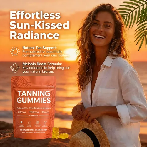 Gomitas Autobronceantes Posojpip Natural Bronze Glow, 60 Uni