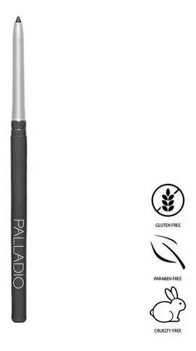 Delineador de Ojos Retráctil Waterproof Palladio Pure Black Larga Duración