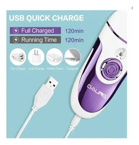Depiladora Electrica Mujer 4 En 1 Zonas Intimas Recargable