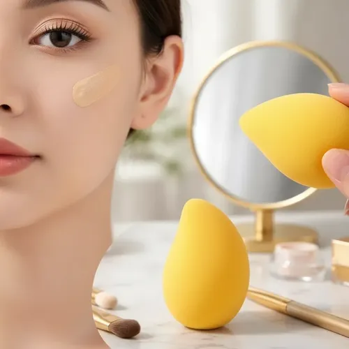 Esponja De Maquillaje De 6 Piezas Con Punta Redondeada Bluvi