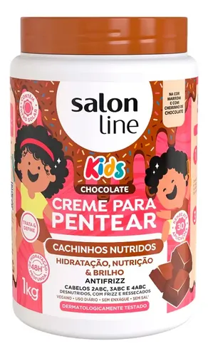 Salon Line Kids Crema Para Peinar Chocolate Hidratación 1kg