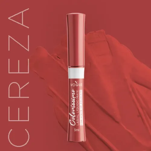 Labial Liquido Vogue Colorissimo Encanto Frutal Color Cereza