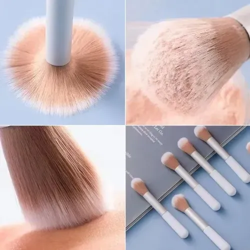 Set De 10 Brochas De Maquillaje Suaves Para Viaje, Sintética