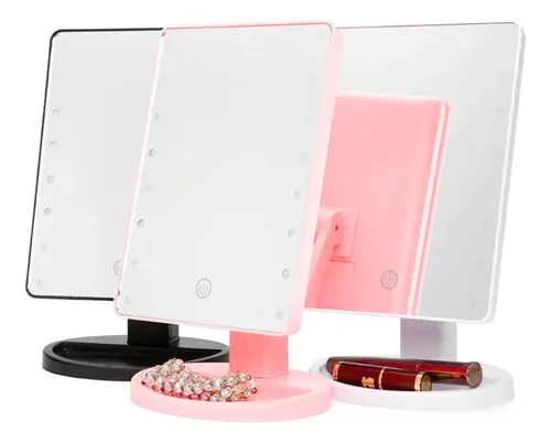 Espejo Maquillaje Led De Tocador Luz Fría Rectangular 584