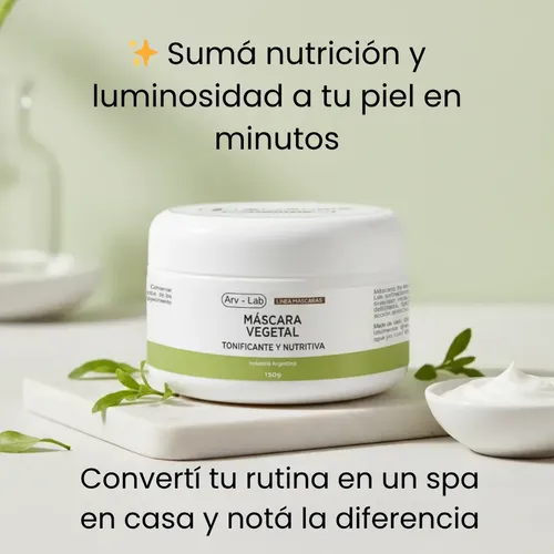 Máscara Vegetal 150gr, Arvensis, Blanqueante Humectante Full
