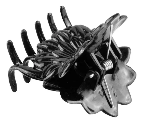 Broche Para Pelo Girasol Negro 5 Dientes Pack X12u.