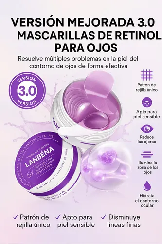 Parches Rejuvenecedores X5 Con Retinol – Lanbena Todo Tipo De Piel