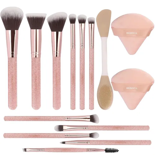 14 Pcs Makeup Brushes Set Professional Synthetic Foundation