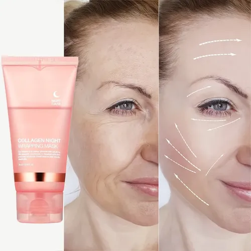 Mascarilla Facial Colágeno Noche 75ml X2 Piezas Todo Tipo De Piel