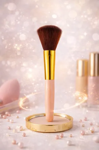 Brocha Maquillaje Profesional Para Rubor Polvo Cerdas Suaves