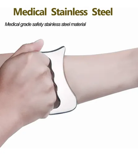 Herramienta Gua Sha Acero Inox Para Masajes Y Terapia