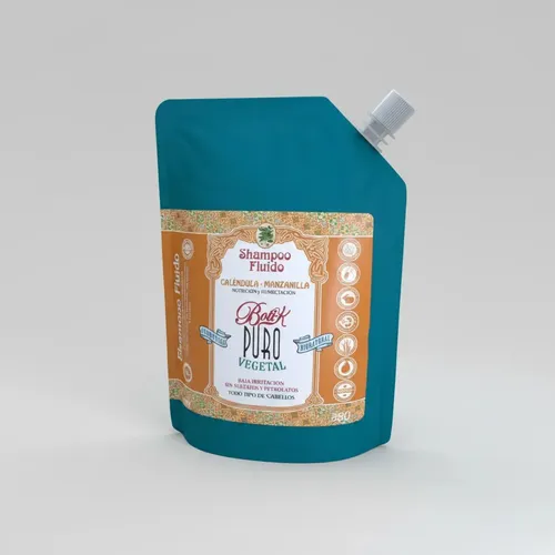 Shampoo Fluido Sachet Caléndula Manzanilla 380ml Boti-k