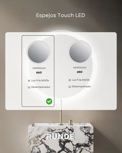 Espejo Led Circular Ø60 Desempañador