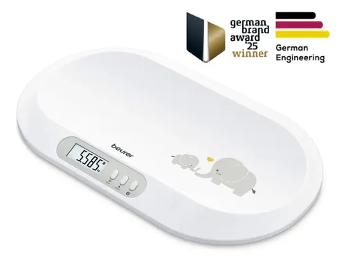 Balanza Para Bebes Digital Báscula Pediátrica Beurer BY 90 Color Blanco