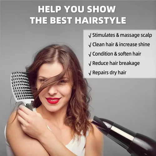 Cepillo Para El Cabello Con Cerdas De Cerdo