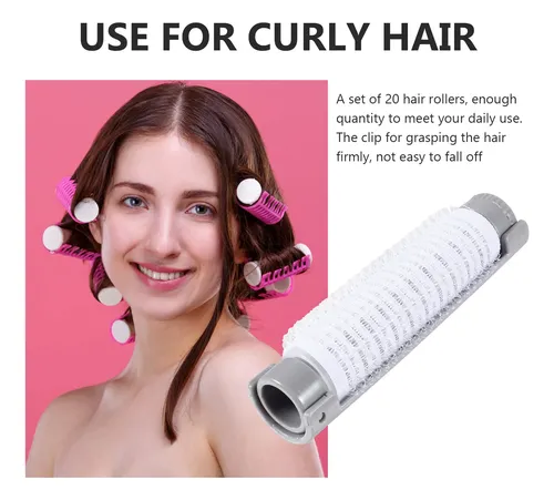 20 Piezas Rulos De Cabello Plásticos Ondulados