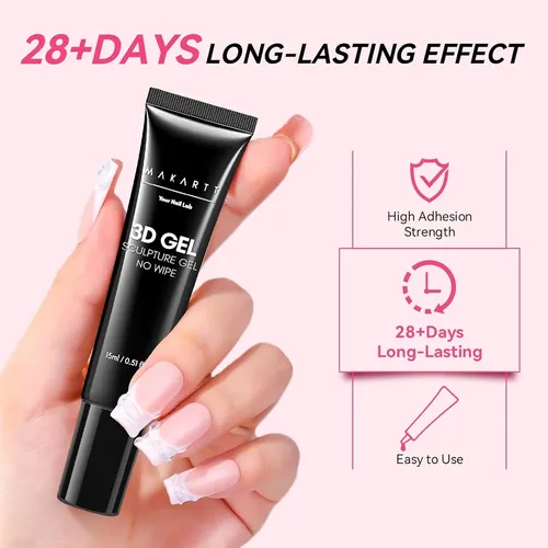 Kit Gel 3d Y Polvo Cromo Para Uñas Manicura Pedicura
