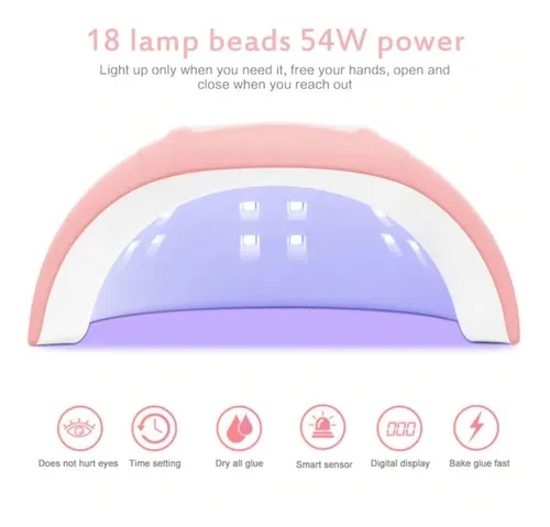 Cabina Uv P/ Uñas 18 Led 54w Timer Manicuria Importado