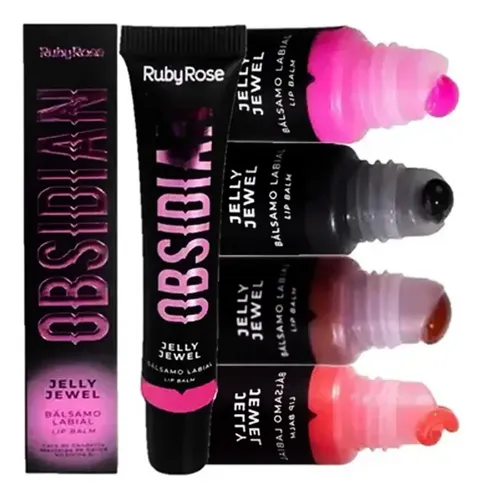 Labial Gloss Jelly Jewell Obsidian Hidratante Balm Ruby Rose