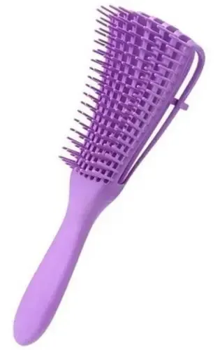 Peine Cepillo Pulpo Morado Desenredar Rizados Y Crespos