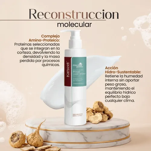 Crema De Proteínas Leave In Sin Enjuague Karseell Maca Power