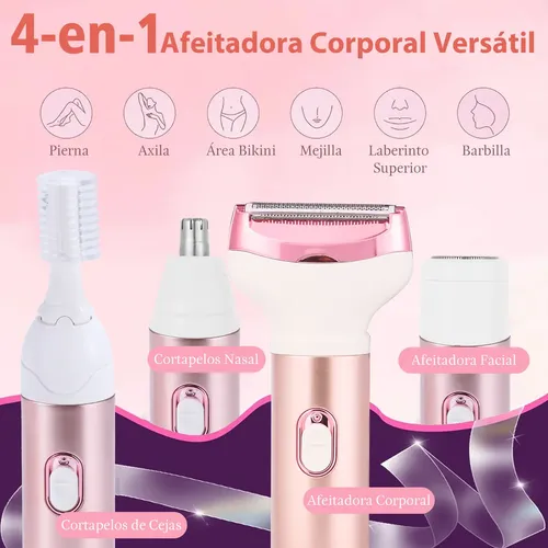 Depiladora Electrica Mujer 4 En 1 Rasuradora Mujer Portátil