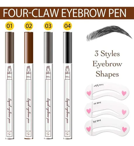 Lápiz De Cejas Bingbrush 4 Puntos Impermeable Con
