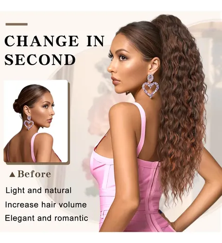 Extensión De Cola De Caballo Shinmin, Cabello Sintético Riza