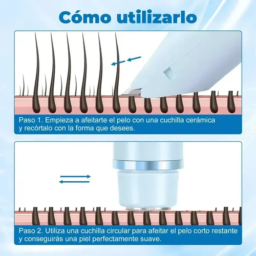 Depiladora De Bikini Para Mujer Electrica Doble Cabeza 2in1