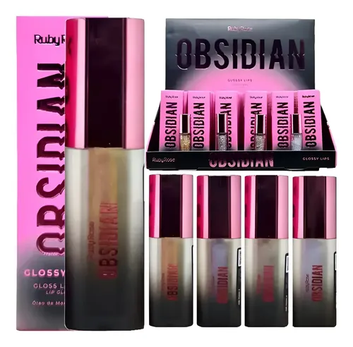 Glossy Lips Tornasolado Obsidian Ruby Rose Brillo Humecta