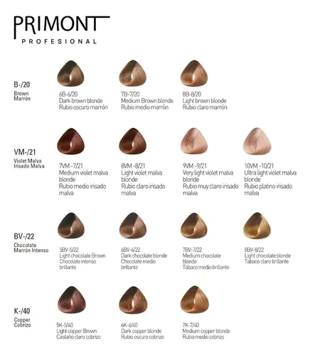 Primont Color X6 Tintura Coloración Cabello 60gr C/amoniaco