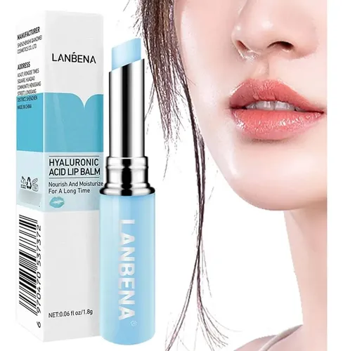 Bálsamo Labial Lanbena con Ácido Hialurónico, Hidratante y Voluminizador