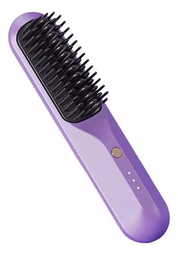 Hj Wireless Hair Straightener Hot Comb Mini Violet Straighte
