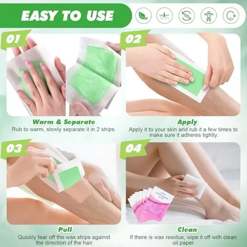 116 Tiras De Cera Para Depilación, Depilación Facial Para