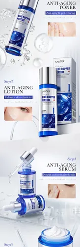 Aset De Cuidado De La Piel Antiarrugas Blue Copper Peptide