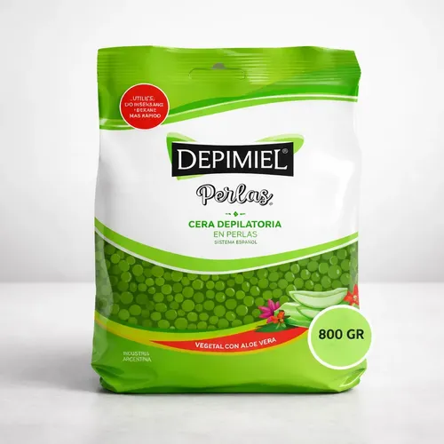 Depimiel Cera Depilatoria Perlas Vegetal Aloe Vera X 800gr