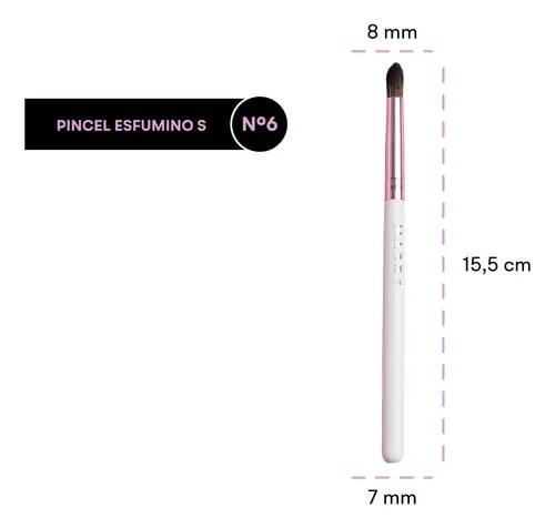 Pincel De Ojos Esfumino Corto MAZZ MAKE UP Pelo Sintético Blender