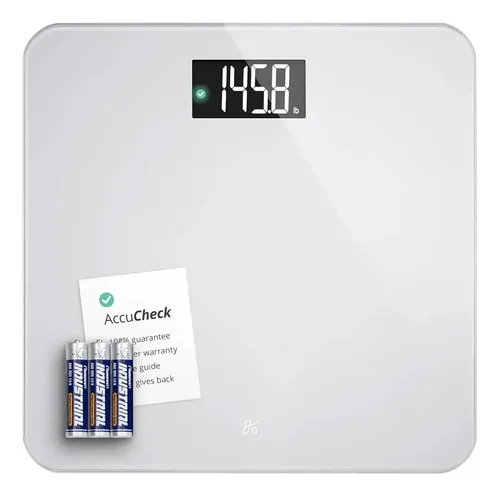Báscula Digital Greater Goods Accucheck Gris Perla, Hasta 180 Kg