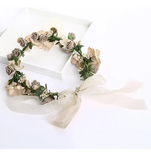 Flower Hair Garland Wedding Bridal Floral Wreath