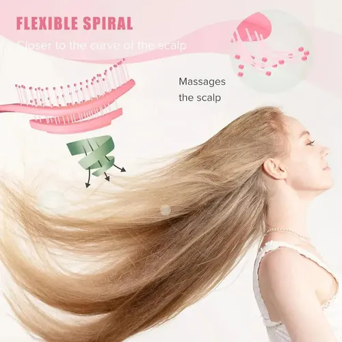 Cepillo P/ Desenredar Cabello Redondo Plastico Yafanni