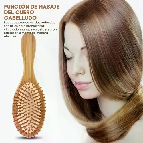 Cepillo Ecológico De Madera De Bambú Natural De 1 Pieza U