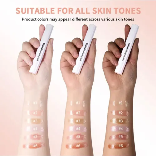 Highlighter En Barra: Brillo Glassy Duradero Y No Pegajoso