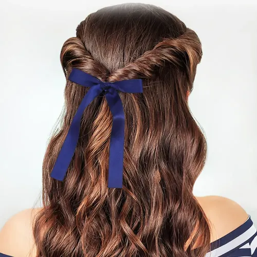 Lazos De Seda Coloridos Para El Cabello – 10 Piezas -`