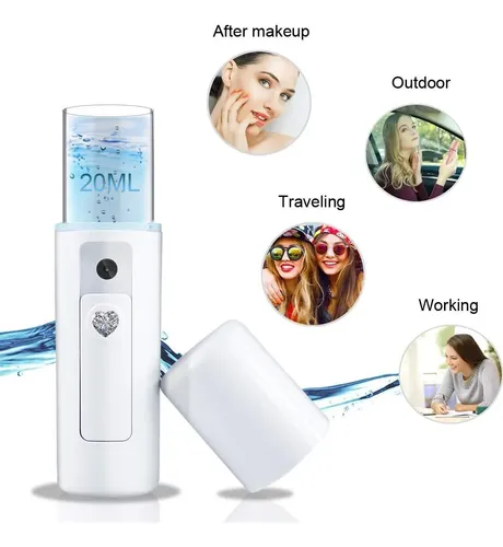 Atomizador Nano Facial Mister Humectante Usb 20 Ml