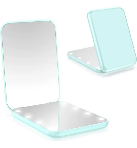 Espejo De Maquillaje De Viaje Iluminado Por Led, 1x/3x Comp