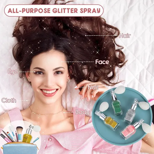 Sightor Spray Brillo Corporal Dorado Para Uñas Y Pelo